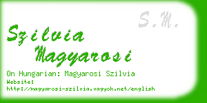 szilvia magyarosi business card